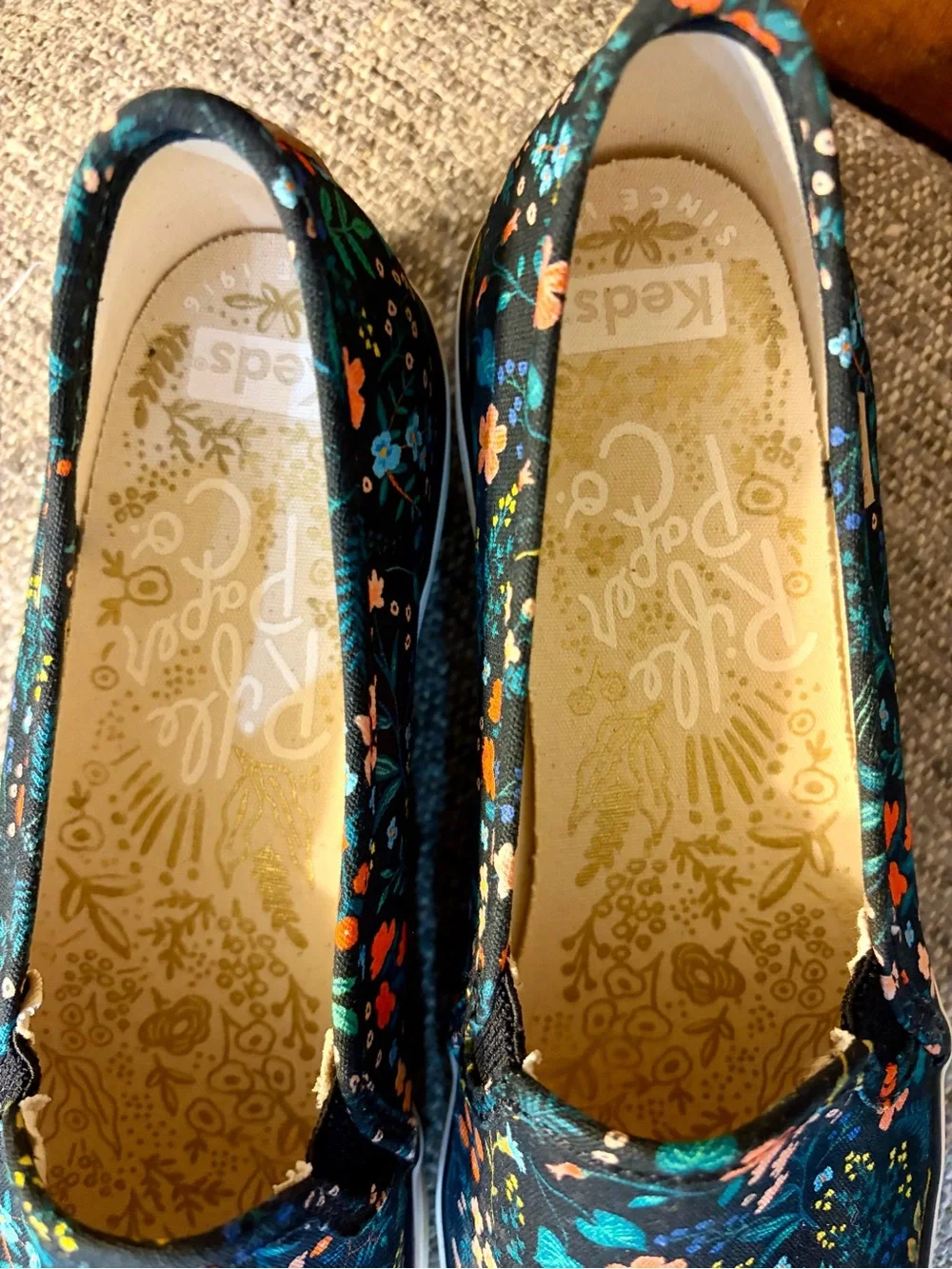 Keds Rifle Paper Women's Slip-On Floral Canvas Sneakers